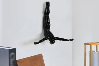 Sculpture en résine Petit plongeur  Noir