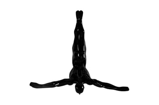 Sculpture en résine Petit plongeur  Noir