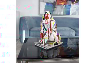Sculpture en résine Orang-outan Multicolore