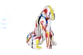 Sculpture en résine Orang-outan Multicolore