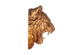 Sculpture en résine Tête de tigre Bronze