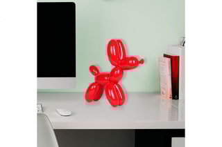 Sculpture en résine Chien petit ballon - Rouge
