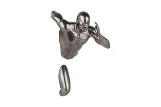 Sculpture en résine Coureur Anthracite