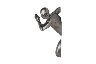Sculpture en résine Coureur Anthracite