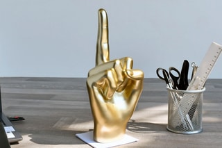 Sculpture en résine Majeur Doré