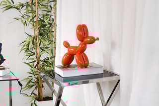 Sculpture en résine Chien ballon petit - Orange