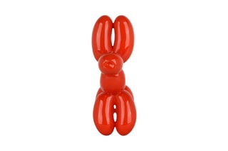 Sculpture en résine Chien ballon petit - Orange
