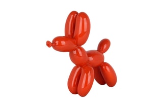 Sculpture en résine Chien ballon petit - Orange