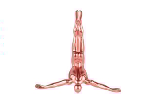 Sculpture figurative en résine Petit plongeur - Doré rose