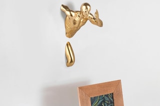 Sculpture en résine Coureur Doré