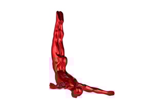Sculpture murale en résine - Petit plongeur - Rouge