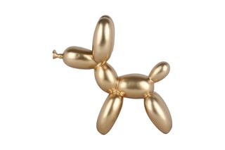 Sculpture Pop Art Chien ballon en résine - 
Doré