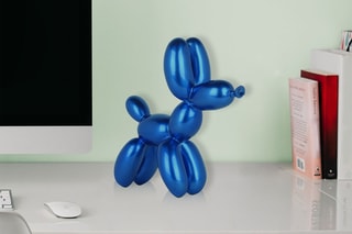 Sculpture en résine Chien ballon petit - Bleu