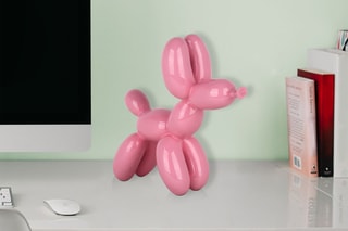 Sculpture en résine Chien ballon petit - Rose