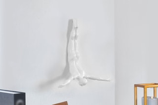 Sculpture murale en résine Petit plongeur - Gris