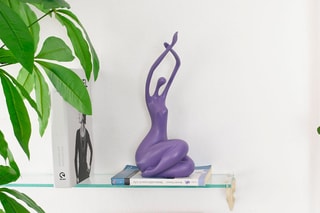 Sculpture Réveil petit 
Violet