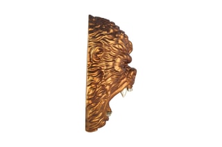 Sculpture en résine Tête de gorille Bronze