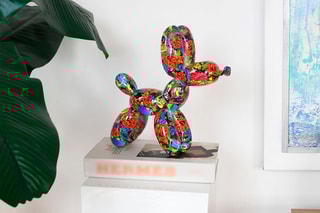 Sculpture Pop Art en résine Chien ballon petit Multicolore
