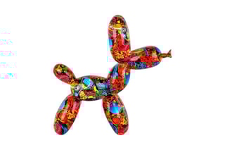 Sculpture Pop Art en résine Chien ballon petit Multicolore
