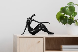 Sculpture en résine Repos petit - Noir