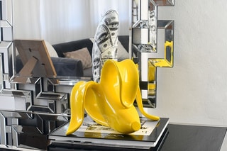 Sculpture en résine Banane - Jaune