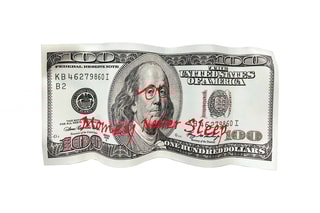 Sculpture en aluminium Money Never Sleep - Gris