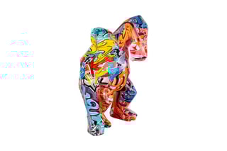 Sculpture King Kong furieux Multicolore
