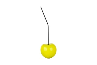 Sculpture en résine Petite cerise Jaune