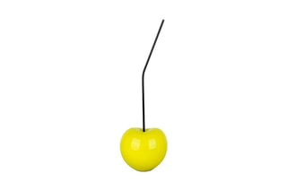 Sculpture en résine Petite cerise Jaune