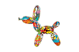 Sculpture Pop Art en résine Chien ballon petit Multicolore