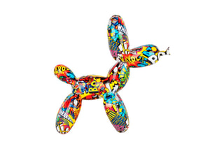 Sculpture Pop Art en résine Chien ballon petit Multicolore