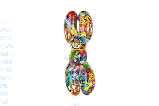 Sculpture Pop Art en résine Chien ballon petit Multicolore