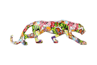 Sculpture en résine Panthère - Multicolore
