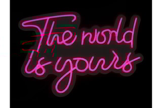 Décoration murale LED The world is yours - 40 x 60 x 2 cm