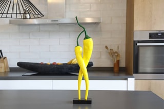 Statuette Peperoncino doppio - 59 x 15 x 12 cm - Jaune