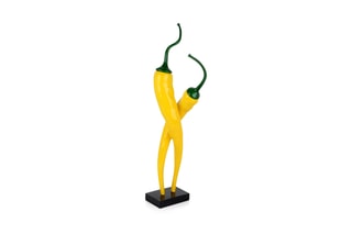 Statuette Peperoncino doppio - 59 x 15 x 12 cm - Jaune