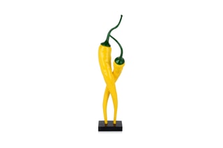 Statuette Peperoncino doppio - 59 x 15 x 12 cm - Jaune