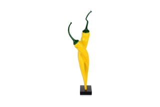 Statuette Peperoncino doppio - 59 x 15 x 12 cm - Jaune