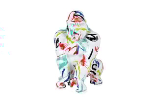 Statuette Orango - 38 x 27 x 25 cm - Blanc