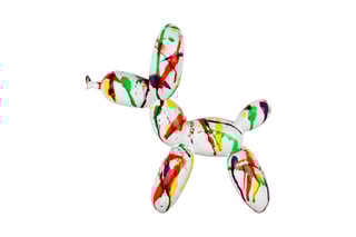 Statuette Cane palloncino piccolo - 27 x 26 x 9,5 cm - Blanc
