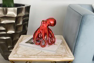 Statuette Polpo piccolo - 22 x 16 x 21 cm - Rouge