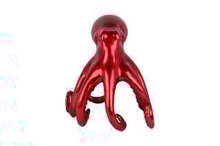 Statuette Polpo piccolo - 22 x 16 x 21 cm - Rouge