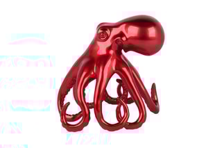 Statuette Polpo piccolo - 22 x 16 x 21 cm - Rouge