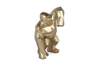 Statuette King Kong arrabbiato - 30 x 20 x 18 cm - Doré