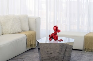 Statuette Cane palloncino seduto piccolo - 28 x 18 x 30 cm - Rouge