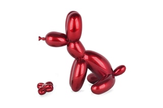 Statuette Cane palloncino seduto piccolo - 28 x 18 x 30 cm - Rouge