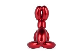 Statuette Cane palloncino seduto piccolo - 28 x 18 x 30 cm - Rouge