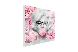 Tableau «Marilyncon Rose» Paolo et Edgar - 30 x 30 x 1 cm