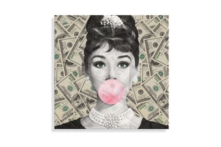 Tableau «Audrey con Dollari» Paolo et Edgar - 30 x 30 x 1 cm