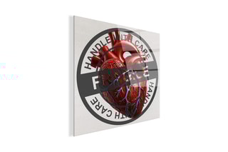 Tableau «Handle with Care» Paolo et Edgar - 30 x 30 x 1 cm